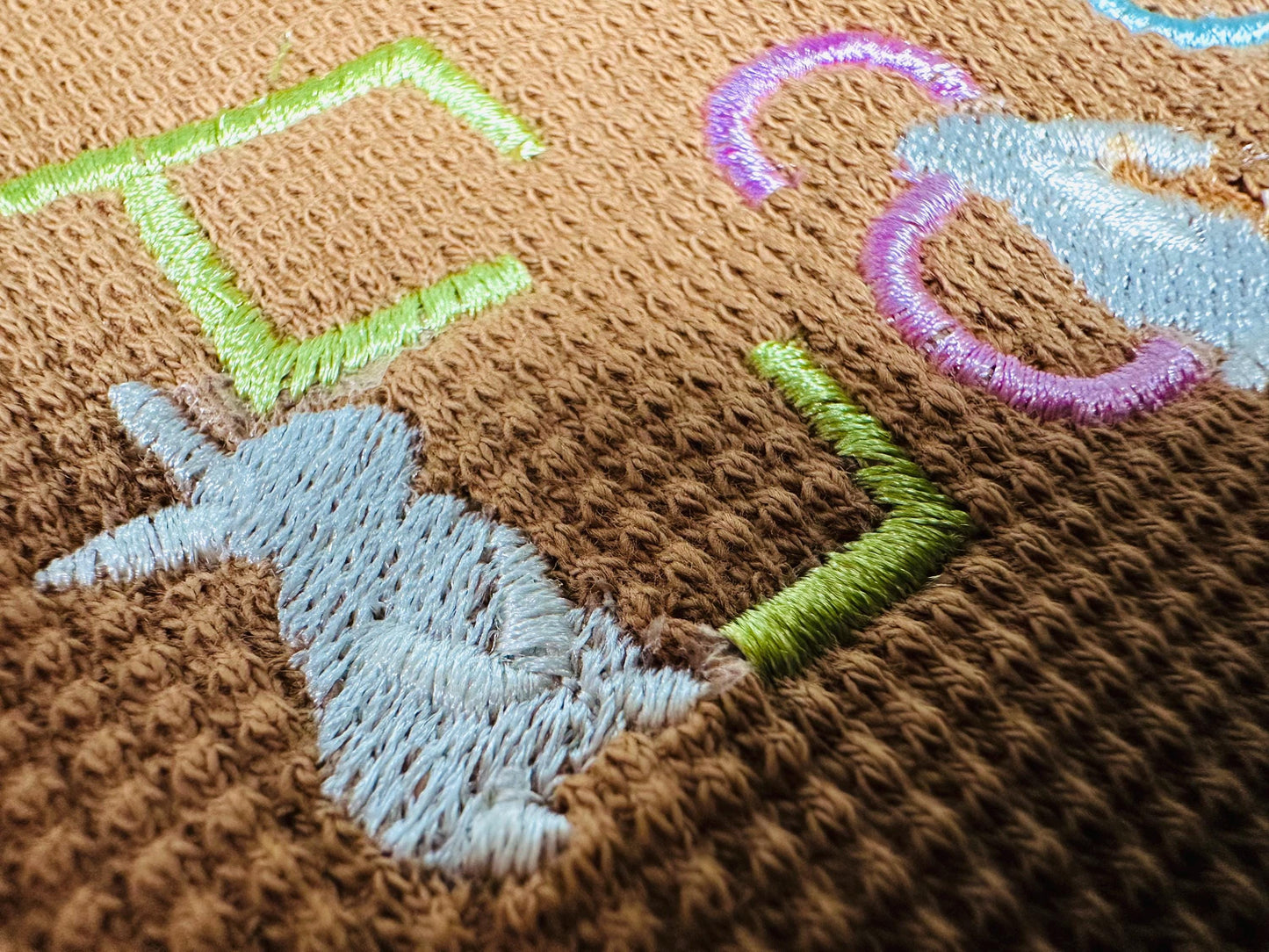 Satin Stitch Bunny Font Set of 3