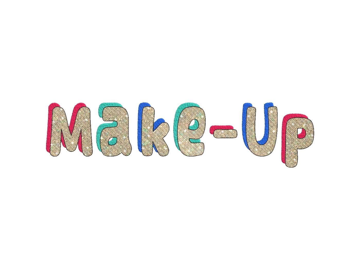 Glitter HTV Bubble Shadow Font