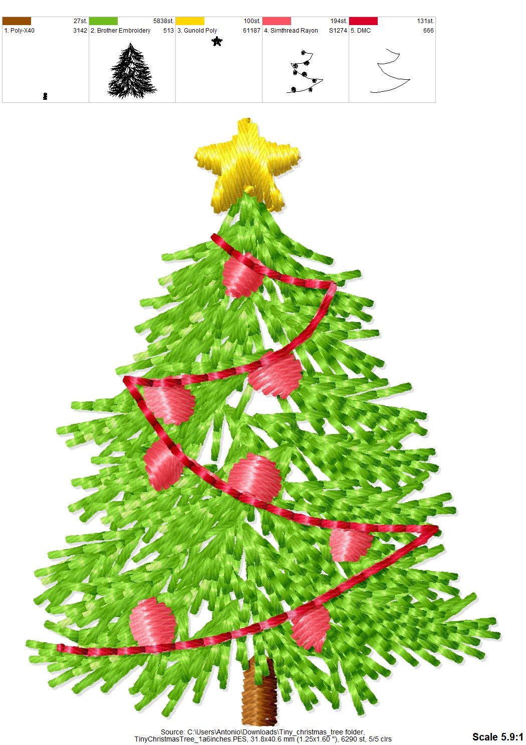 Old Fashioned Mini Christmas Tree