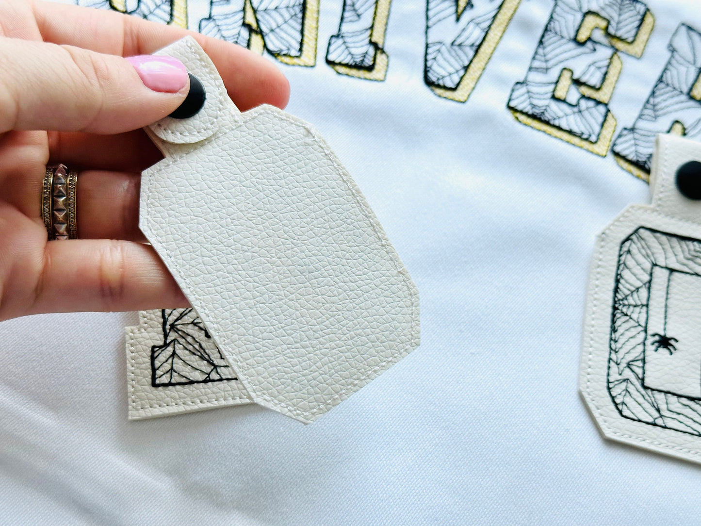 Spiderweb Monogram Keychain