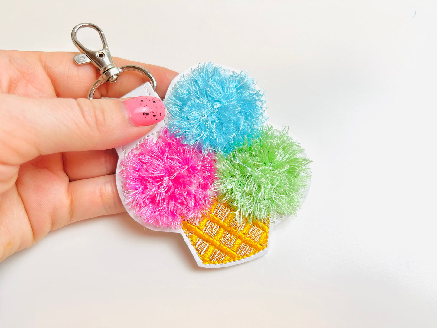 Fringed Cupcake Keychain