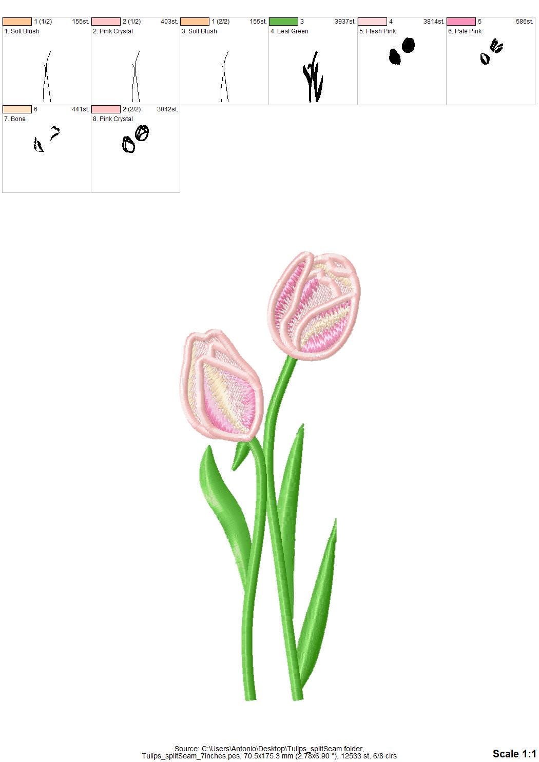 Tulip Flower Split Side Seam Cutout