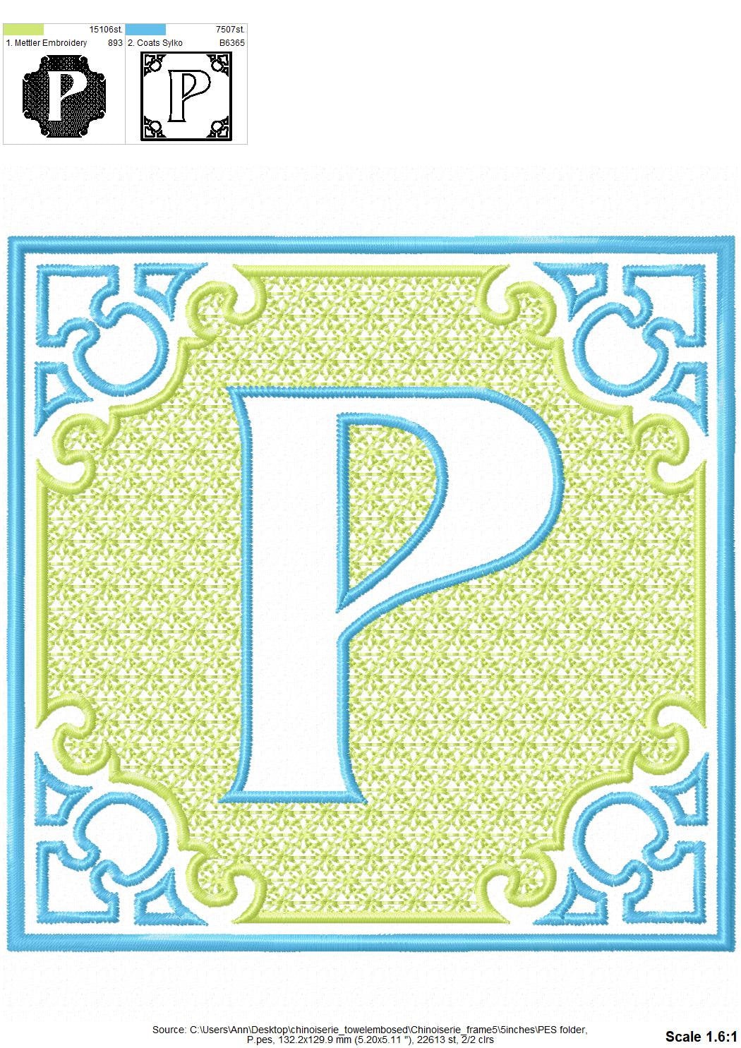 Chinoiseries Classic Embossed Monogram