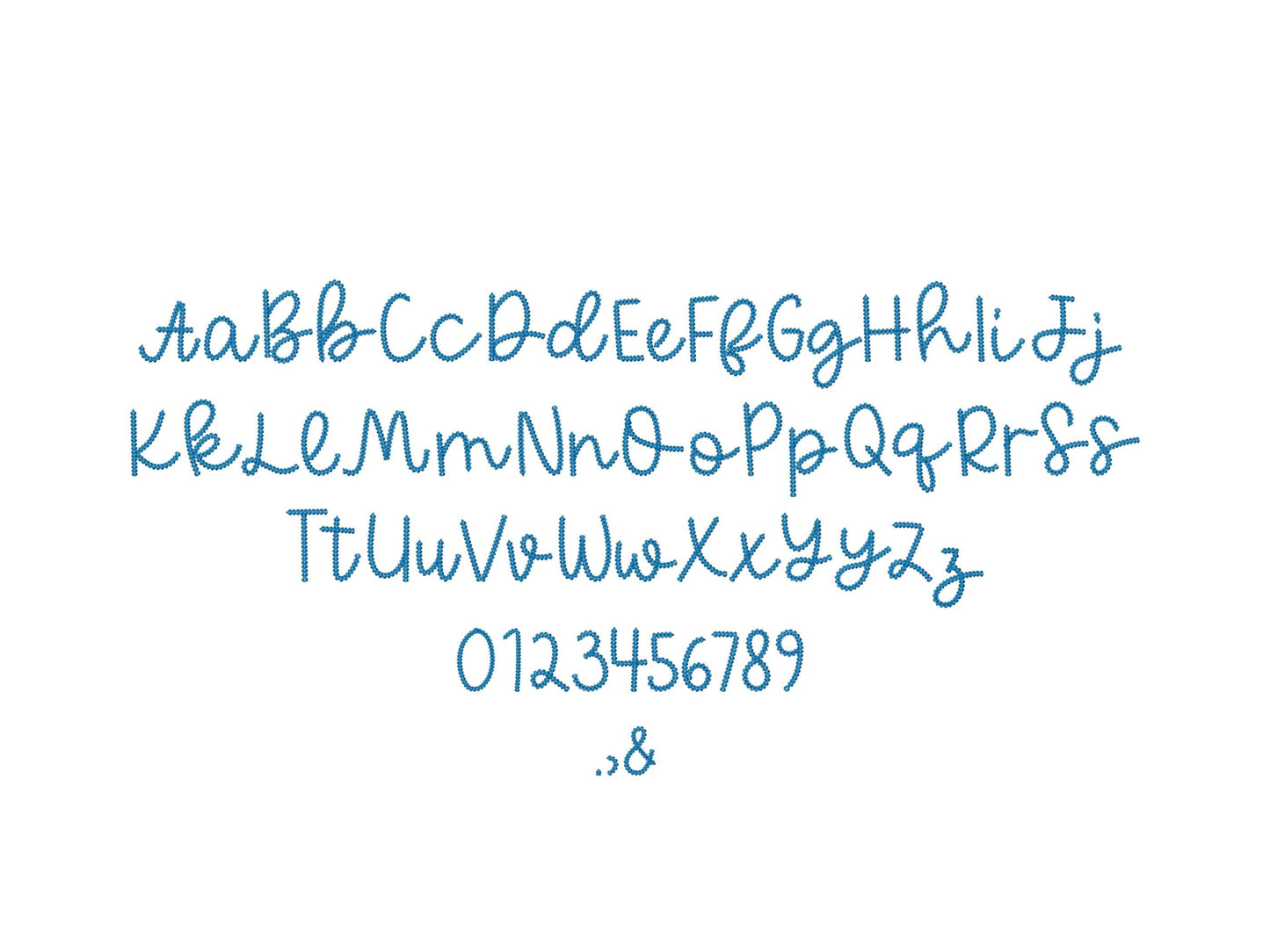 Extra Bold Chain FONT machine embroidery designs handwritten script