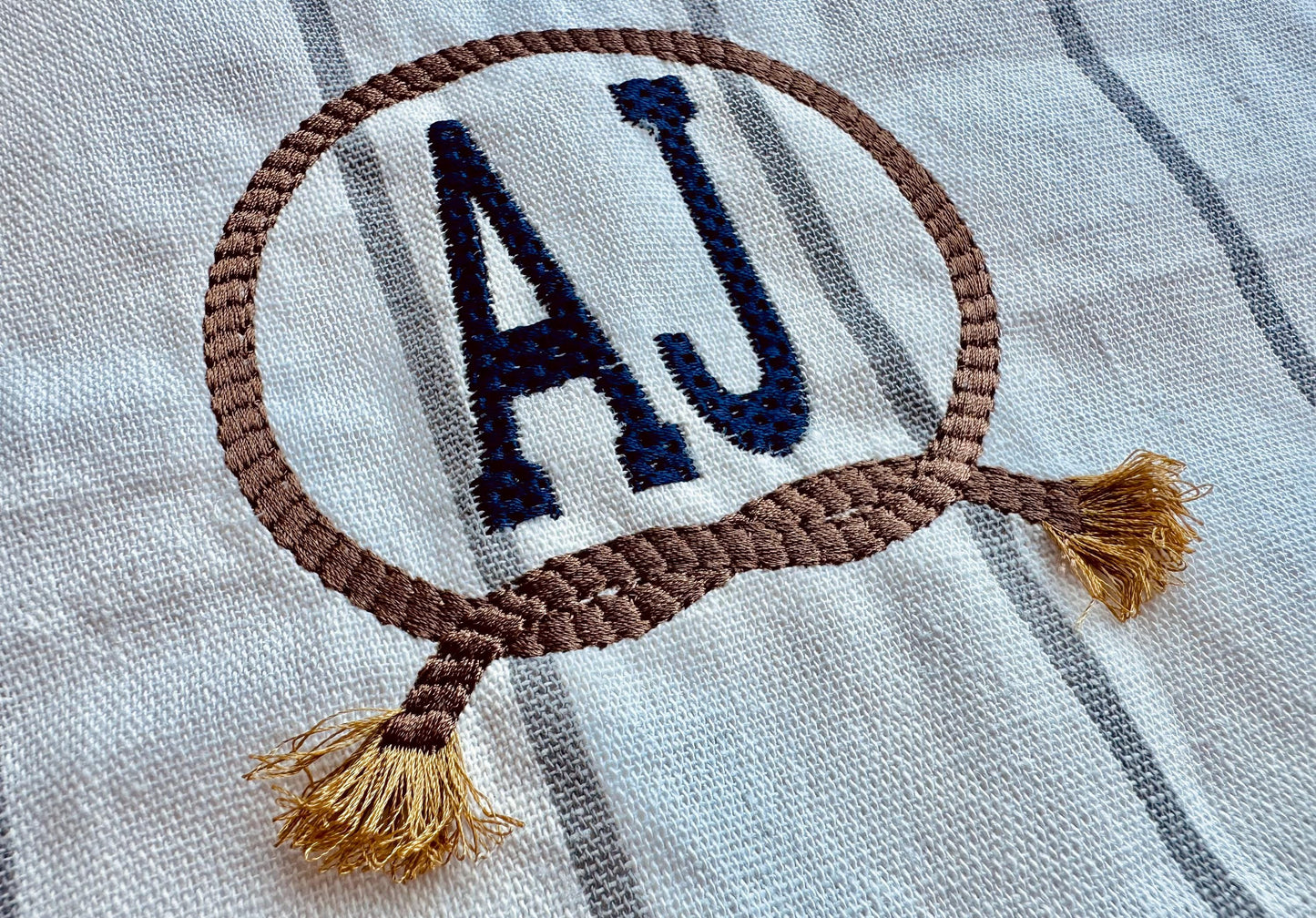 Baby Cowboy Lasso Rope Monogram Frame