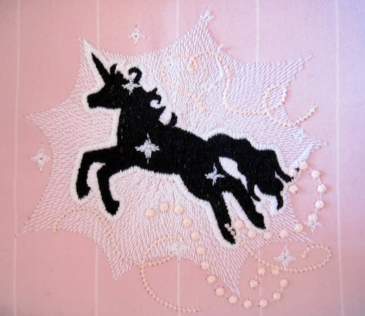 Unicorn glow in the dark special machine embroidery designs sizes 4x4