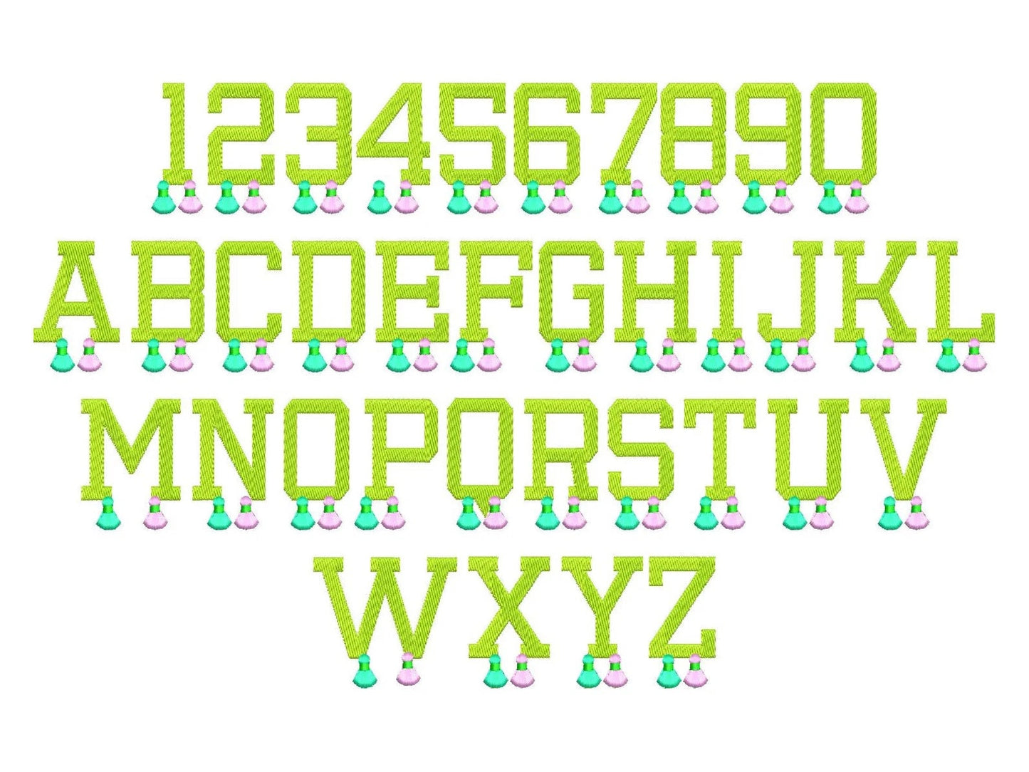 Fringed Summer Font With Tassels