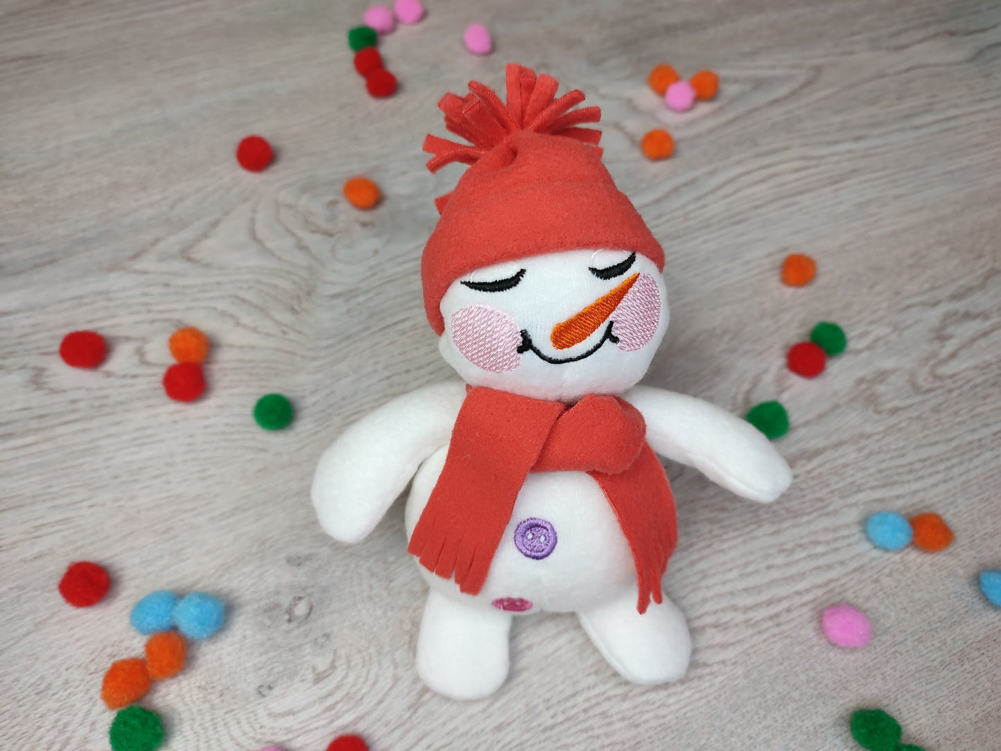 Snowman ITH embroidery