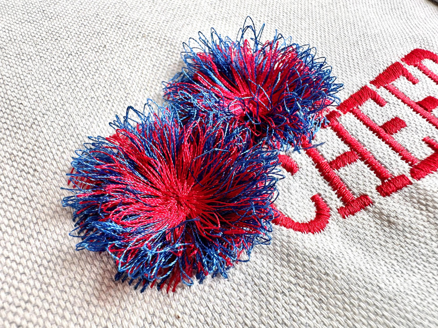 Cheer Megaphone and Fringed Pom Poms