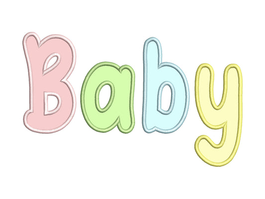 Big Baby Font Applique