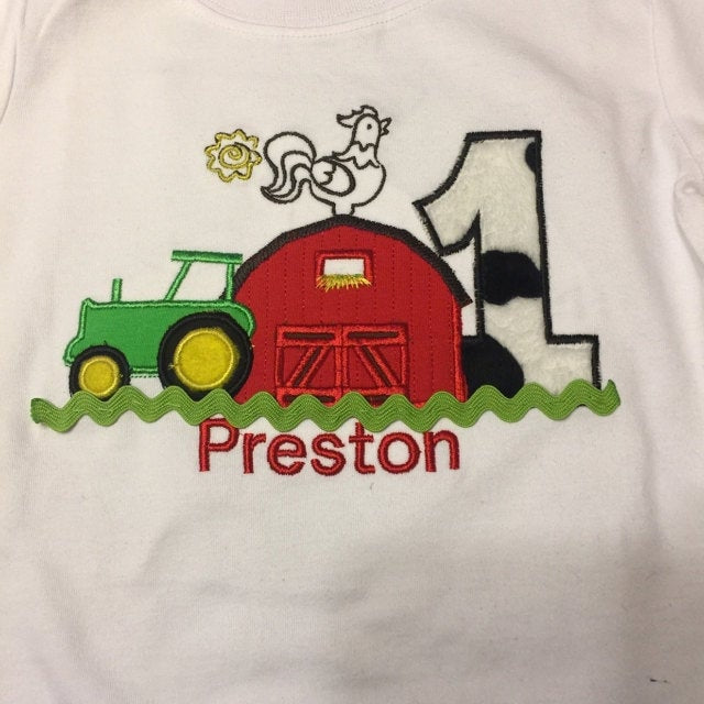 Farm Barn House Applique