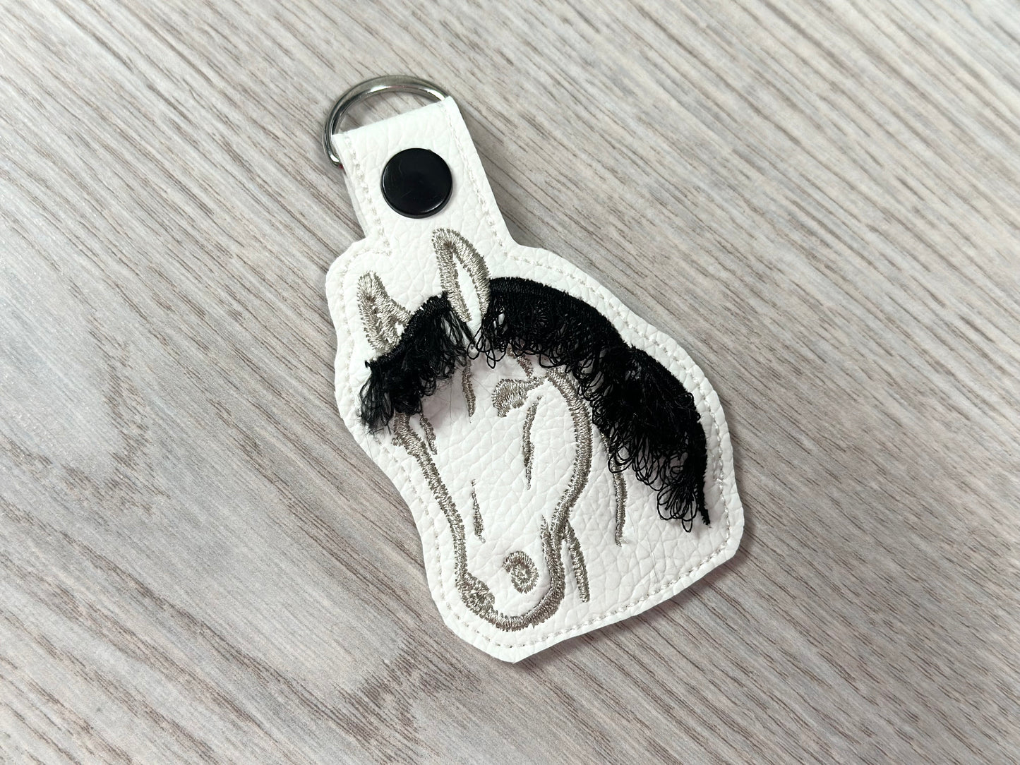 Fringed Mane Horse Keychain