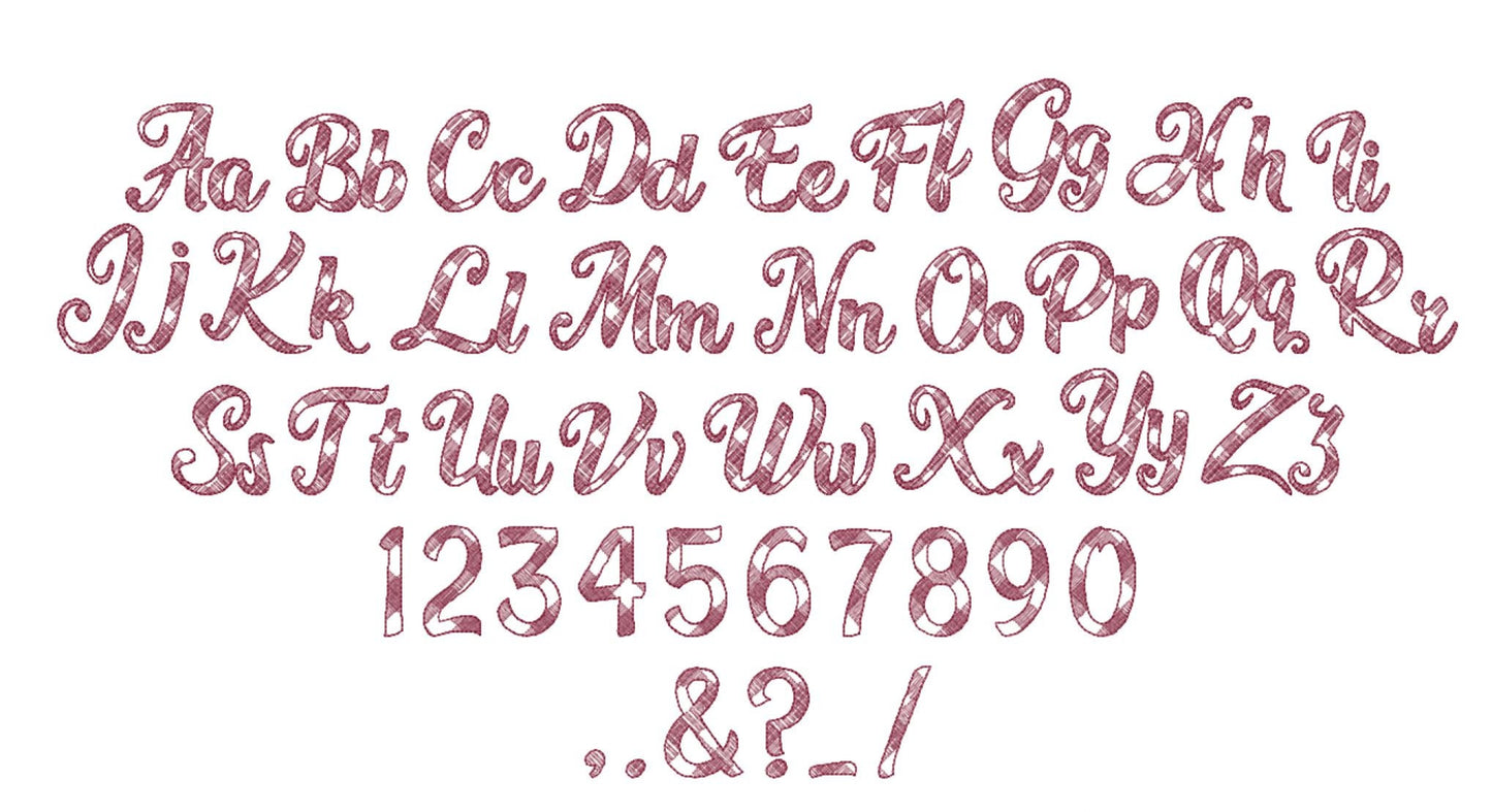 Buffalo Plaid Patterned Font Holly