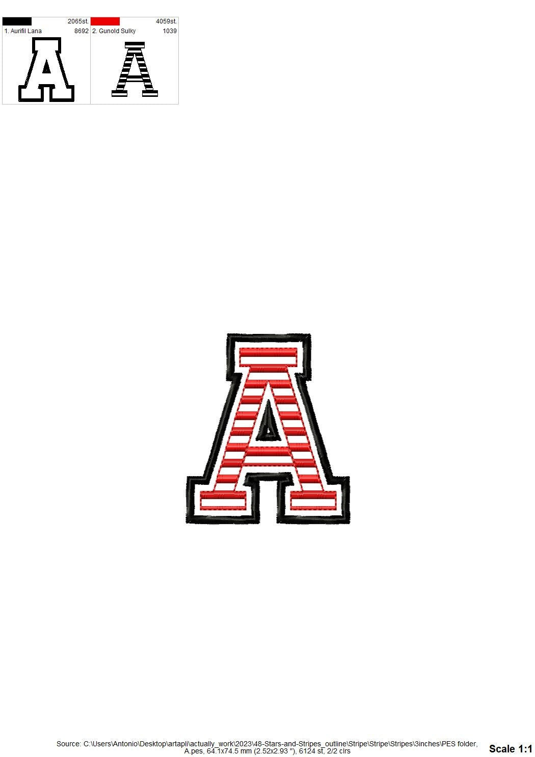 Patriotic Star Patterned Block Font