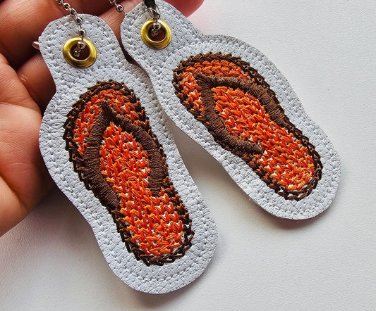 Summer Beach Flip Flops Keychain