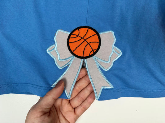 Basketball Sports Bow Applique