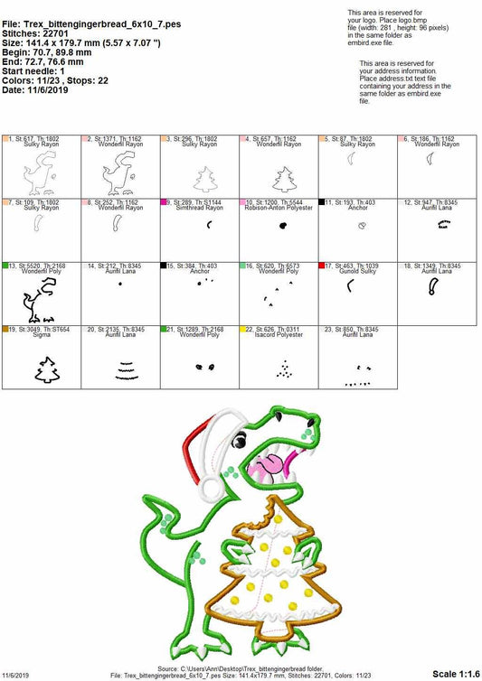 Bitten Christmas Tree and T-Rex