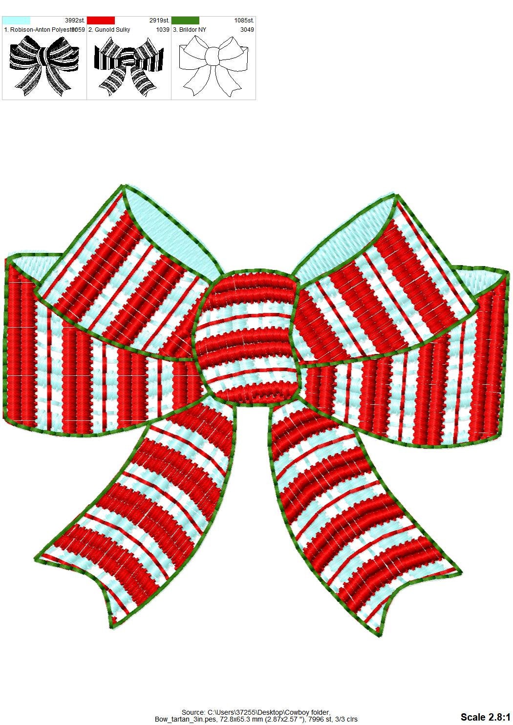 Mini Gingham Plaid Patterned Bow