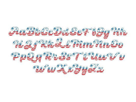 Patriotic Cursive Font Stars And Stripes