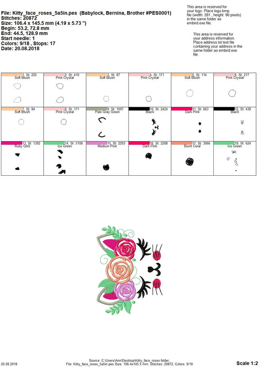 Pretty Kitty Face with Shabby Chic Floral Crown