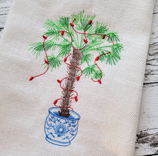 Chinoiserie Christmas Palmetto Tree