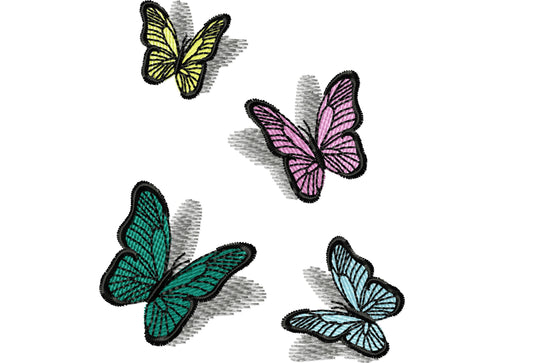 Mini Realistic Butterfly with Shadow