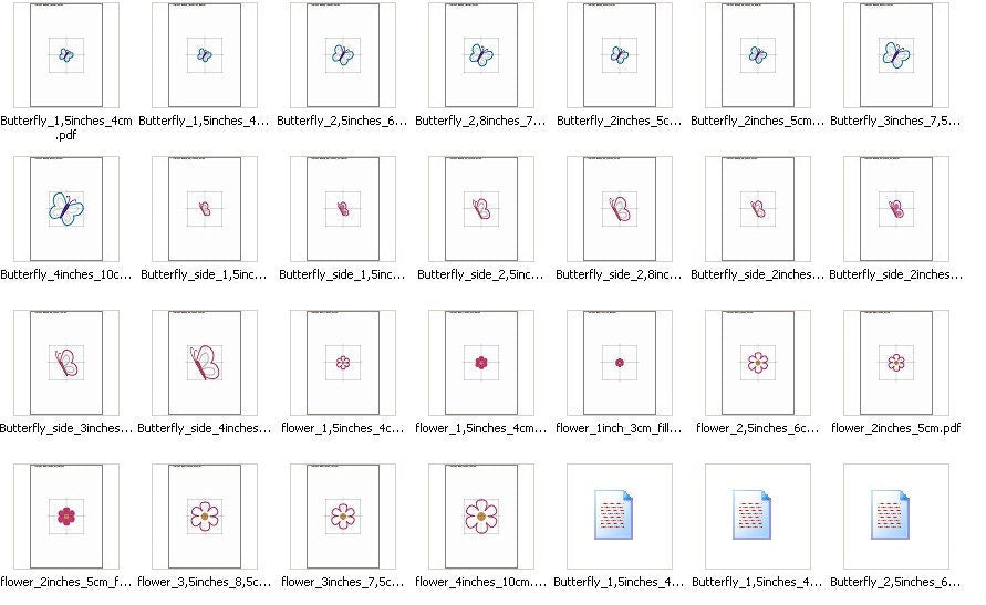 Butterfly And Flower Applique Set