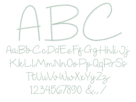 Quick Light Stitch Love Chain Font