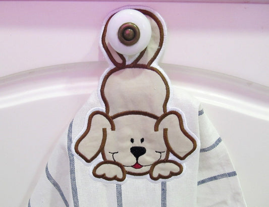 Funny Puppy Towel Hanging Hole Topper