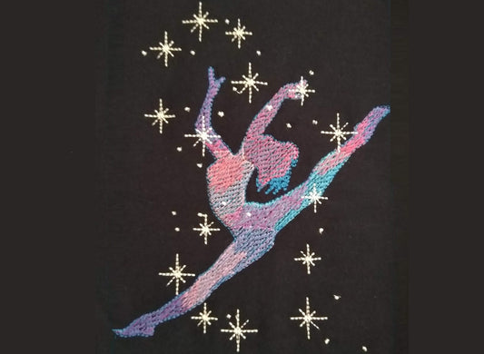 Gymnast Dancer Sparkling Outline