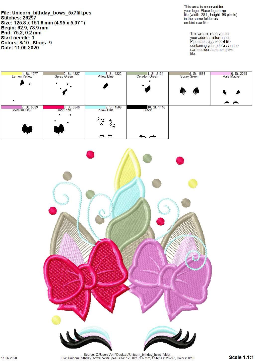 Birthday Party Unicorn with Bow