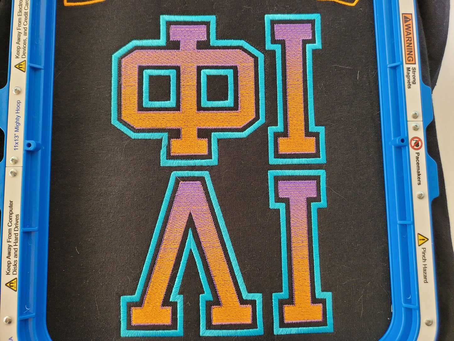 Iridescent 2-Color Sororities Varsity Greek Font Applique