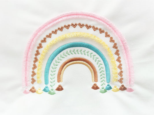 Boho Fringed Rainbow