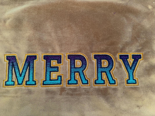 Iridescent Glitter HTV Vinyl Athletic Font