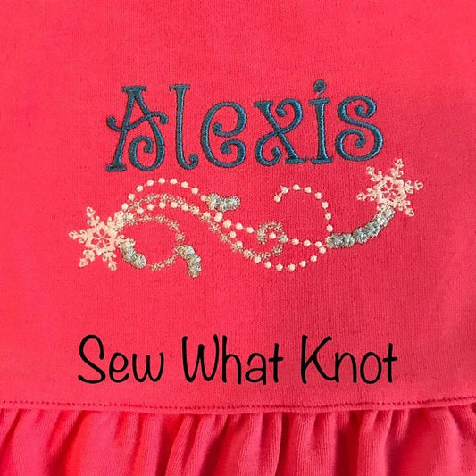 Frozen Snowflake Swirl Star Tail Set