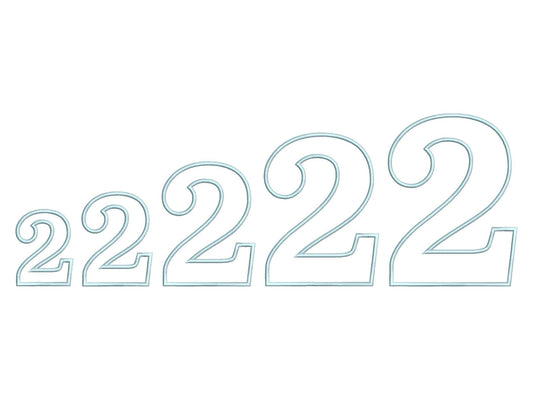 Soft Block Font Kids Birthday Numbers Applique