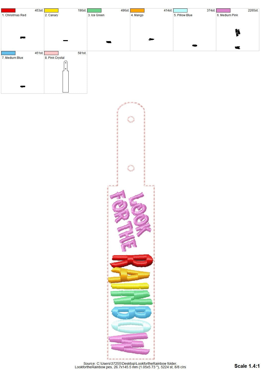 Look For The Rainbow Keychain ITH