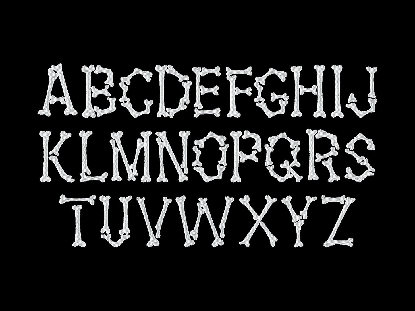 Halloween Spooky Bone Font