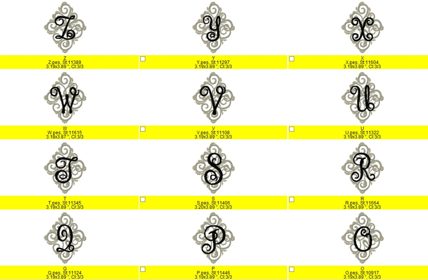 Ornamental Curl Monogram Font