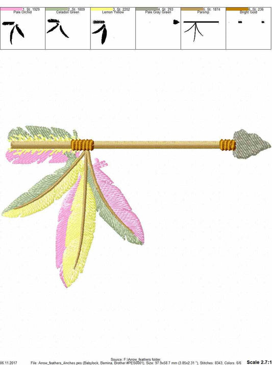 Arrow embroidery design