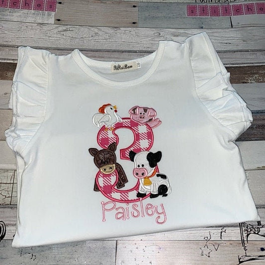 Farm Animals Birthday Numbers