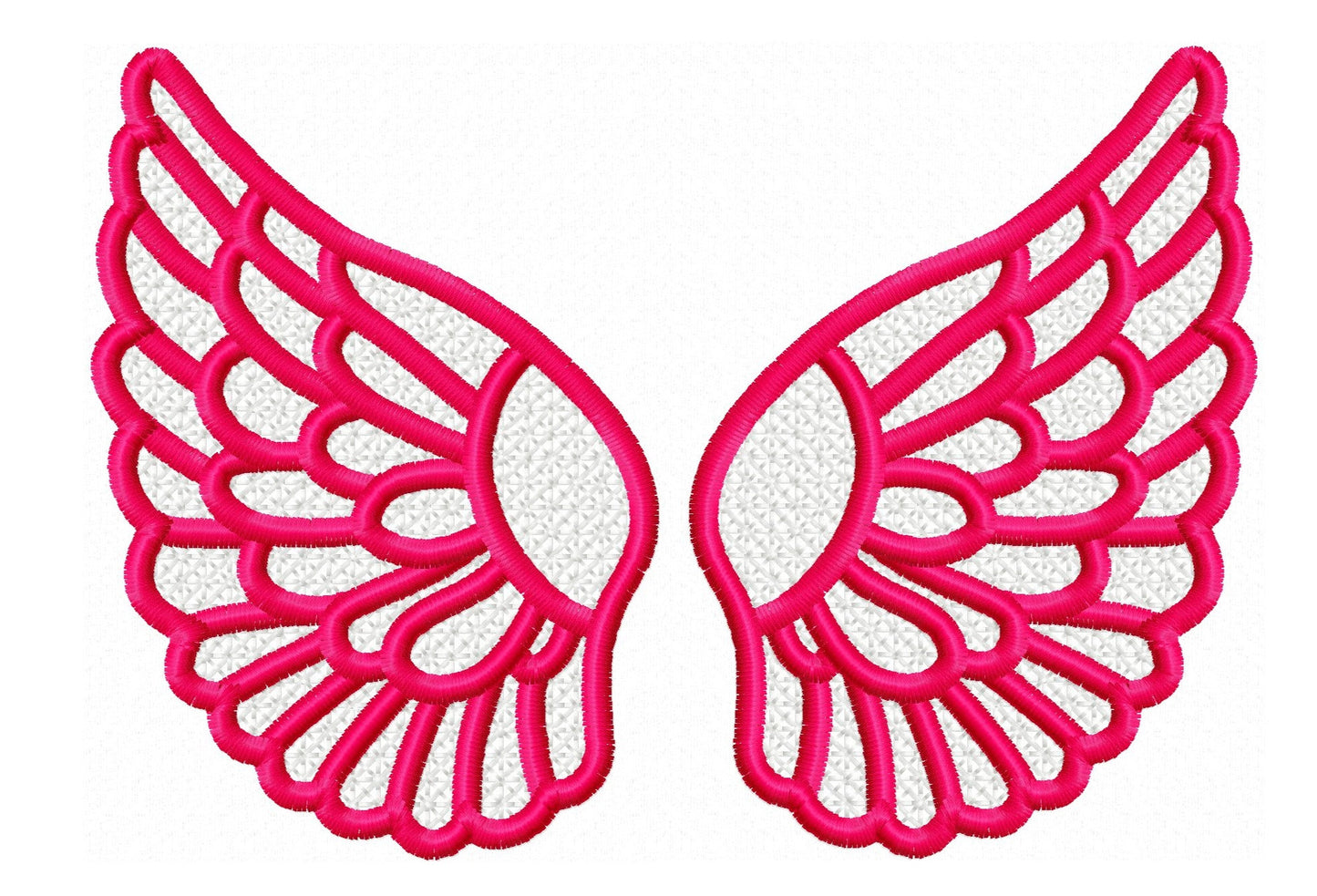 FSL Free standing lace mini small angel fairy wings machine embroidery