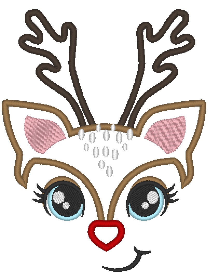 Christmas Little Deer Applique