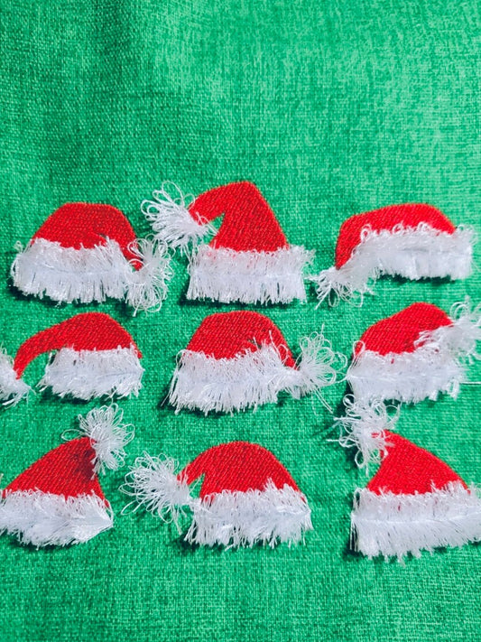 Fringed Santa Hat 9 in a row