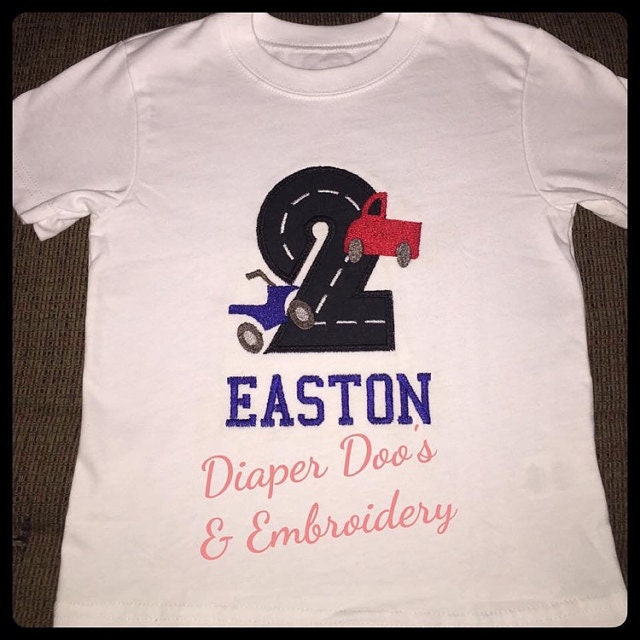 Road Birthday Numbers Applique