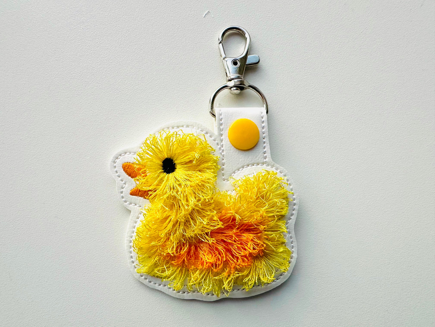Fringed Rubber Duck Keychain