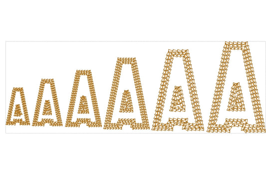 Block Wide Chain Stitch Outline Sport Font