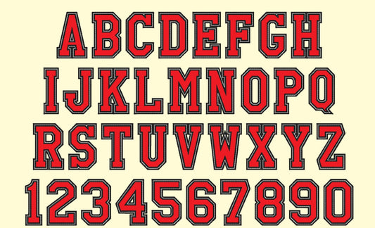 Athletic Sport High School Team Font Applique