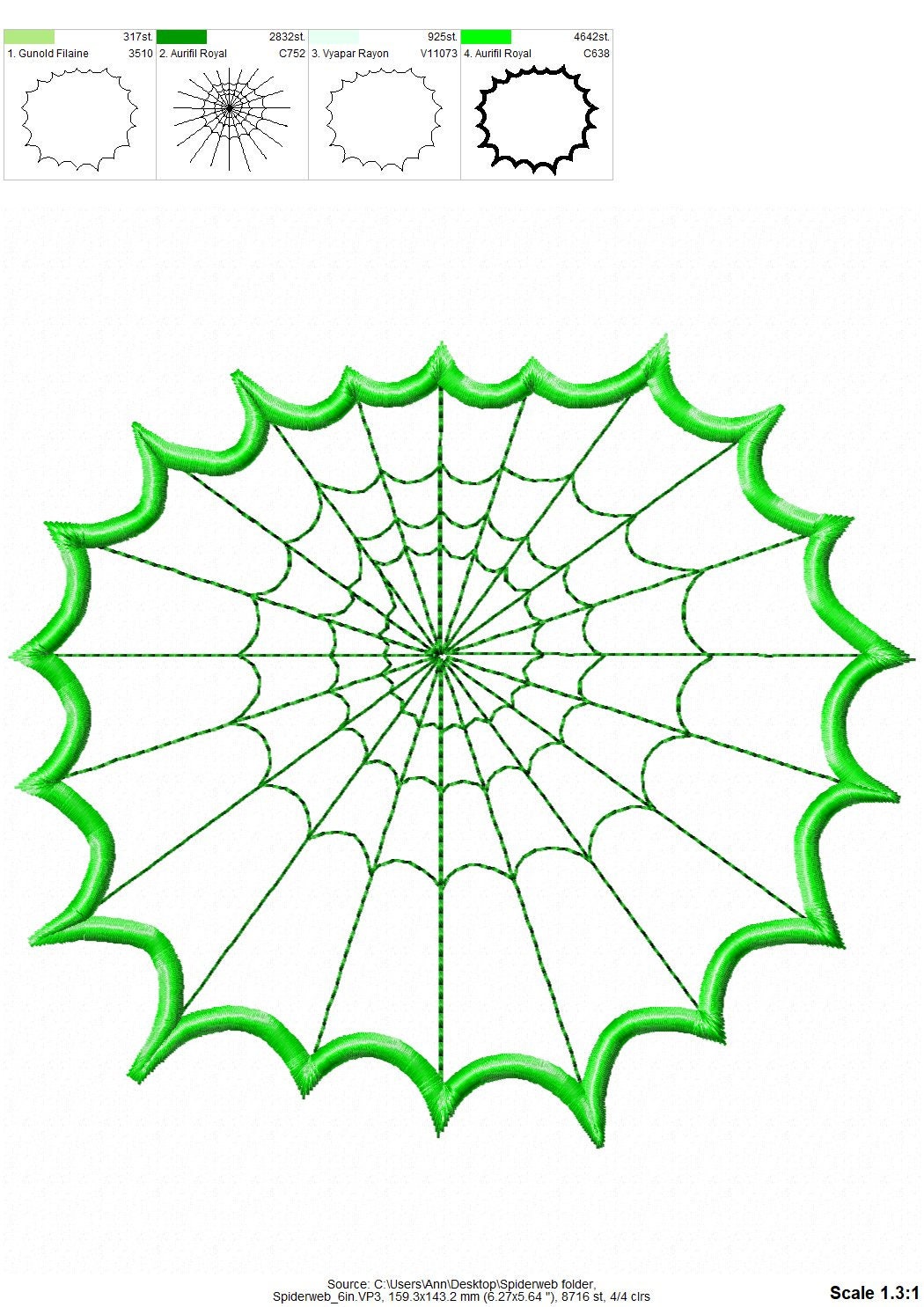 Spiderweb Halloween Napkins ITH