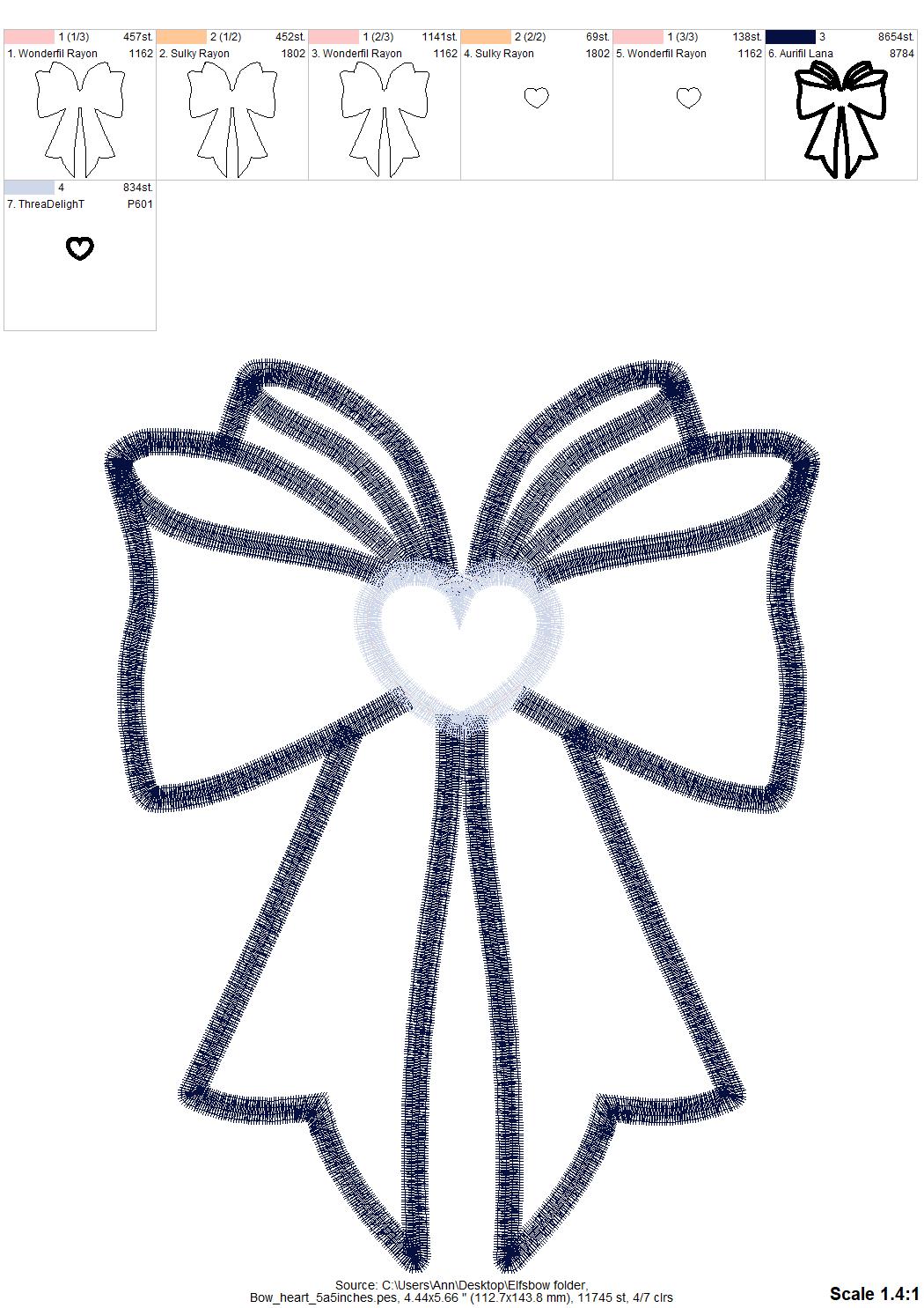 Coquette Lace Side Bow Applique